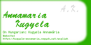 annamaria kugyela business card